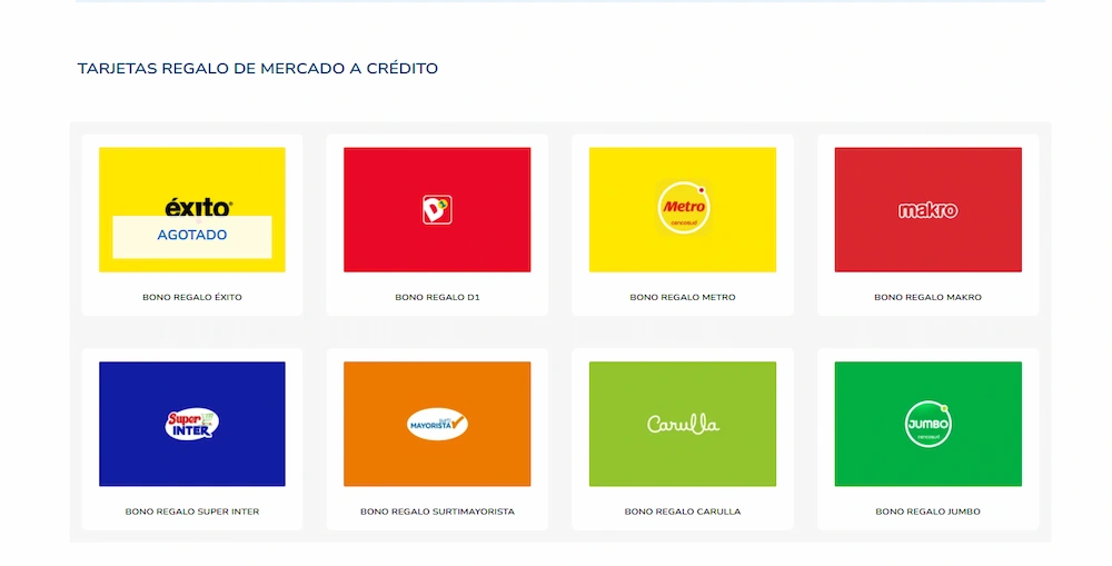 Almacenes para comprar mercado con sistecredito